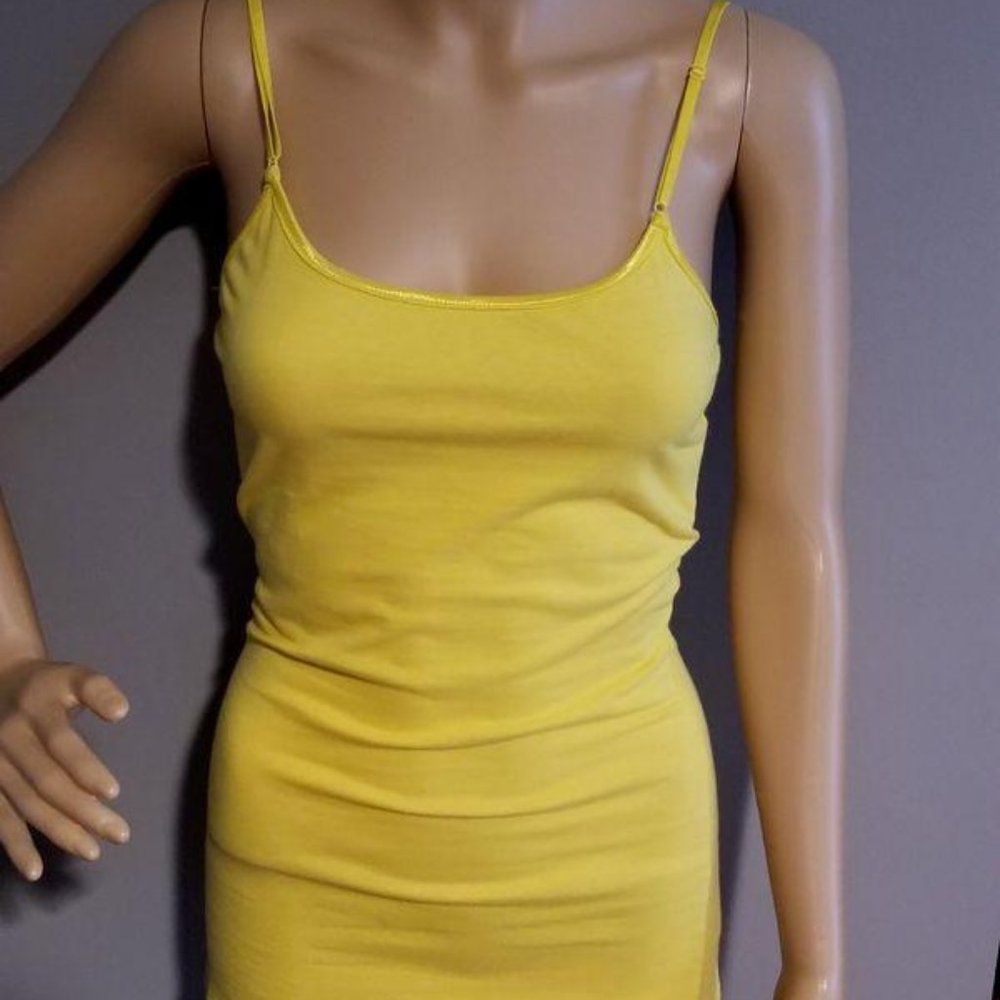 Yellow  Spaghetti Strap Tank top